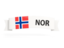 Norway. Flag on banner. Download icon.