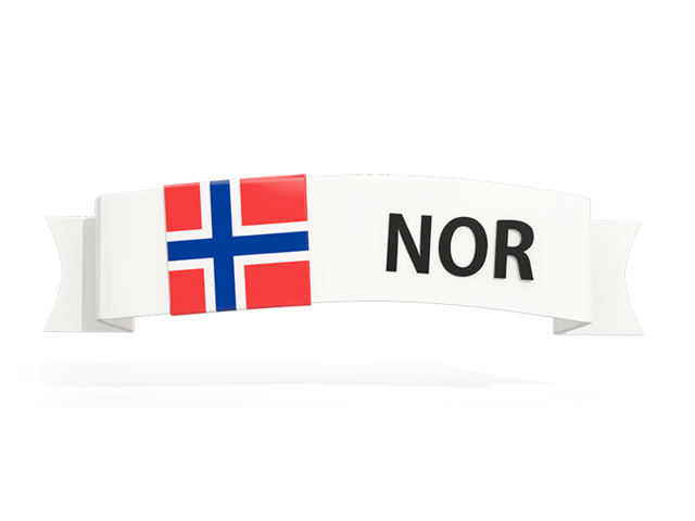 Flag on banner. Download flag icon of Norway at PNG format
