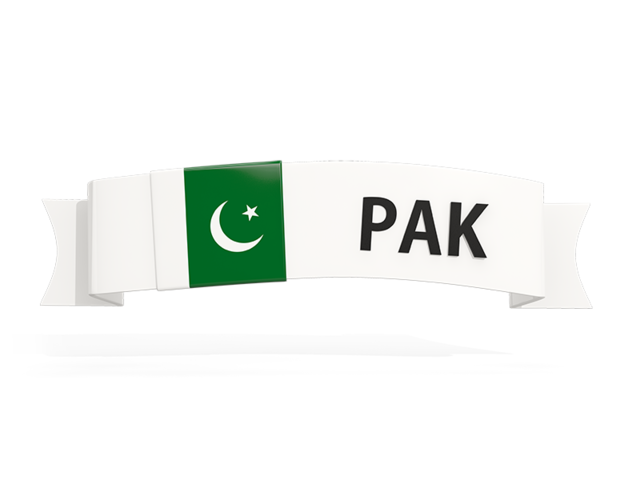 Flag on banner. Download flag icon of Pakistan at PNG format