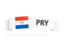 Paraguay. Flag on banner. Download icon.