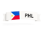 Philippines. Flag on banner. Download icon.