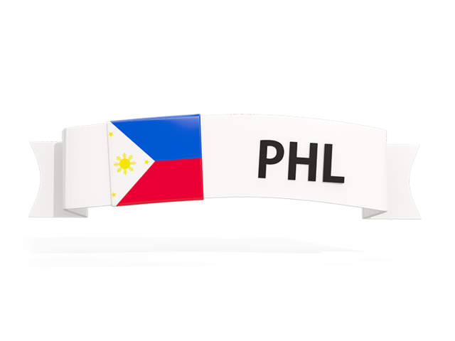 Flag on banner. Download flag icon of Philippines at PNG format