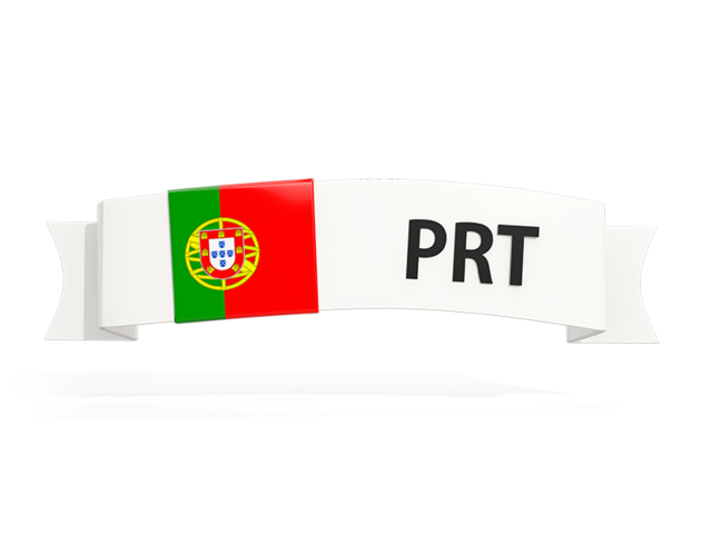 Flag on banner. Download flag icon of Portugal at PNG format