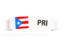 Puerto Rico. Flag on banner. Download icon.