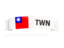 Taiwan. Flag on banner. Download icon.