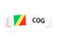 Republic of the Congo. Flag on banner. Download icon.