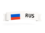 Russia. Flag on banner. Download icon.