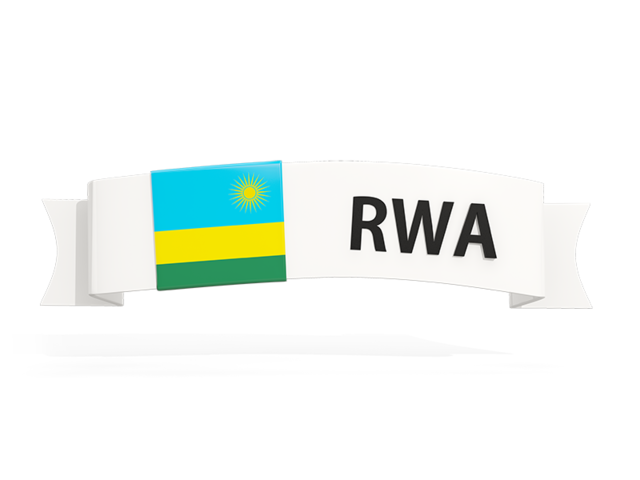 Flag on banner. Download flag icon of Rwanda at PNG format