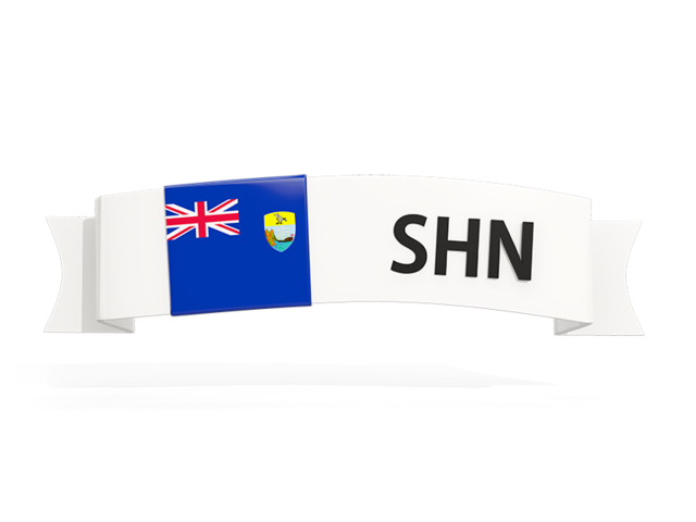 Flag on banner. Download flag icon of Saint Helena at PNG format