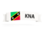 Saint Kitts and Nevis. Flag on banner. Download icon.