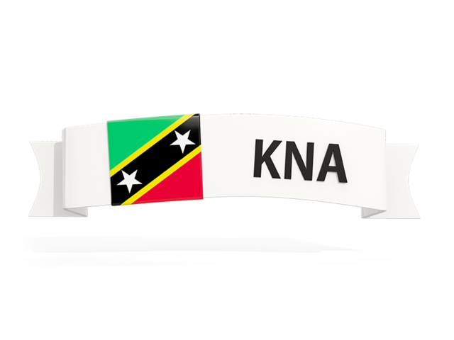 Flag on banner. Download flag icon of Saint Kitts and Nevis at PNG format