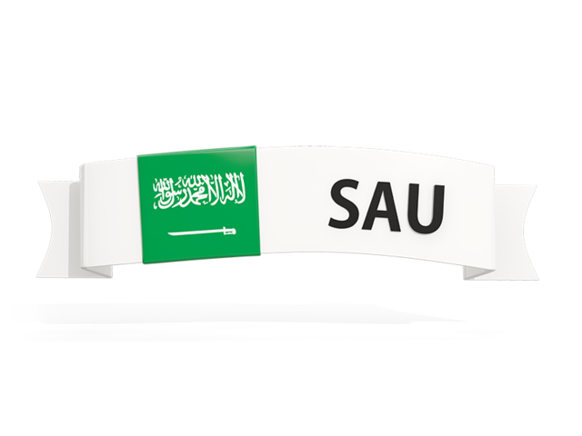 Flag on banner. Download flag icon of Saudi Arabia at PNG format