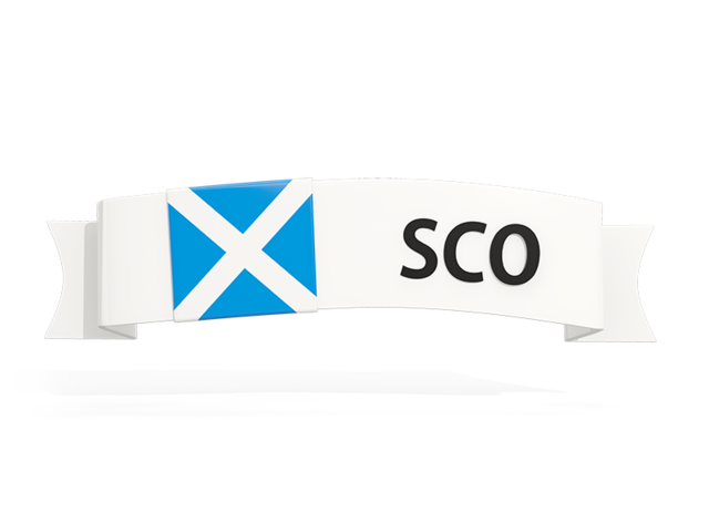 Flag on banner. Download flag icon of Scotland at PNG format