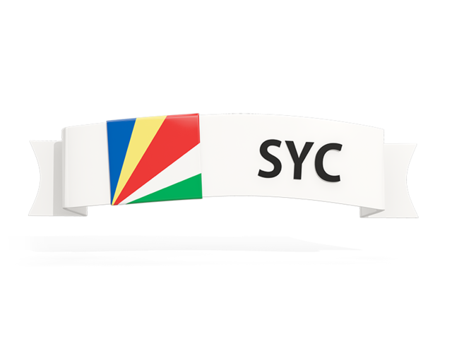 Flag on banner. Download flag icon of Seychelles at PNG format
