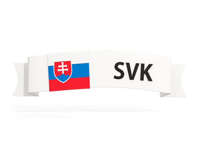 Flag on banner. Download flag icon of Slovakia at PNG format