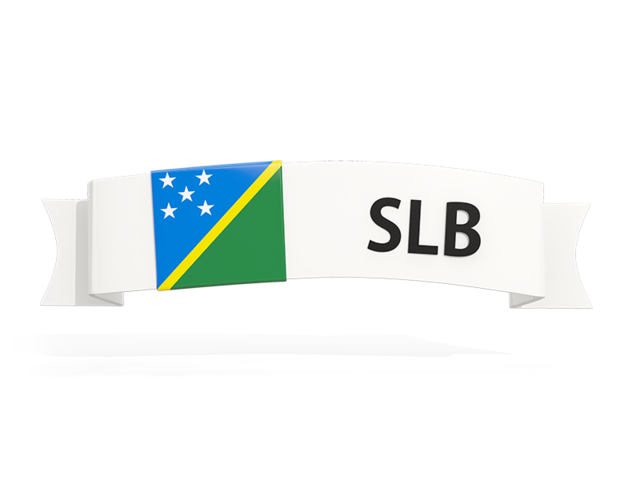 Flag on banner. Download flag icon of Solomon Islands at PNG format