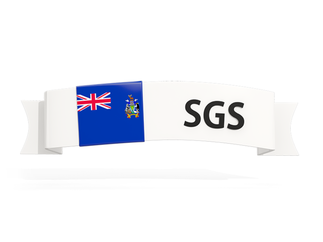 Flag on banner. Download flag icon of South Georgia and the South Sandwich Islands at PNG format