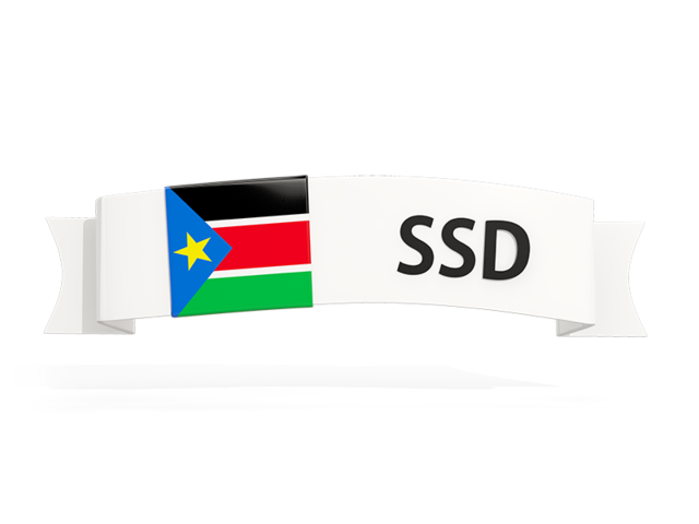 Flag on banner. Download flag icon of South Sudan at PNG format