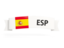 Spain. Flag on banner. Download icon.