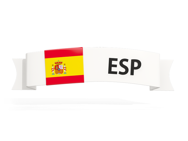 Flag on banner. Download flag icon of Spain at PNG format