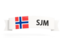 Svalbard and Jan Mayen. Flag on banner. Download icon.