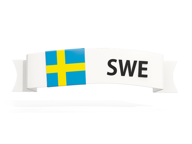 Flag on banner. Download flag icon of Sweden at PNG format