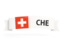Switzerland. Flag on banner. Download icon.