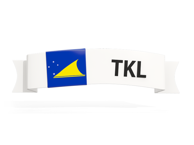 Flag on banner. Download flag icon of Tokelau at PNG format