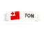 Tonga. Flag on banner. Download icon.