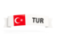 Turkey. Flag on banner. Download icon.