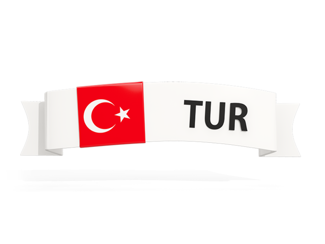 Flag on banner. Download flag icon of Turkey at PNG format