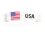 United States of America. Flag on banner. Download icon.