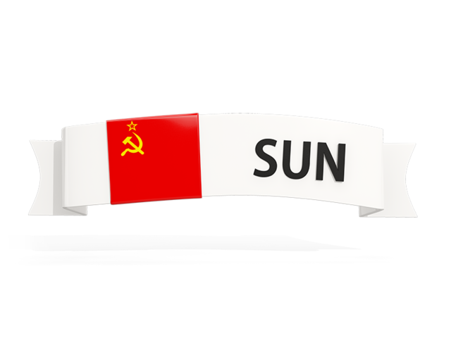 Flag on banner. Download flag icon of Soviet Union at PNG format