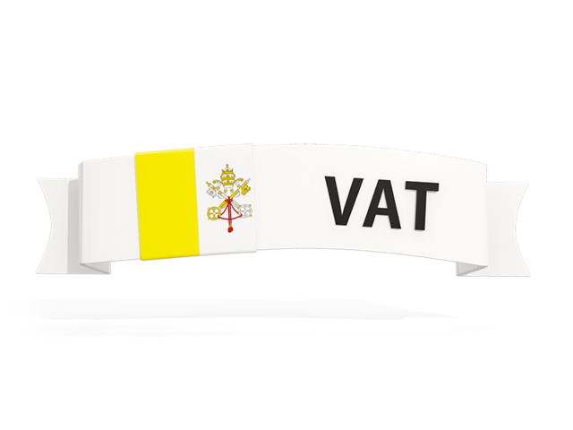 Flag on banner. Download flag icon of Vatican City at PNG format