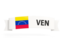 Venezuela. Flag on banner. Download icon.