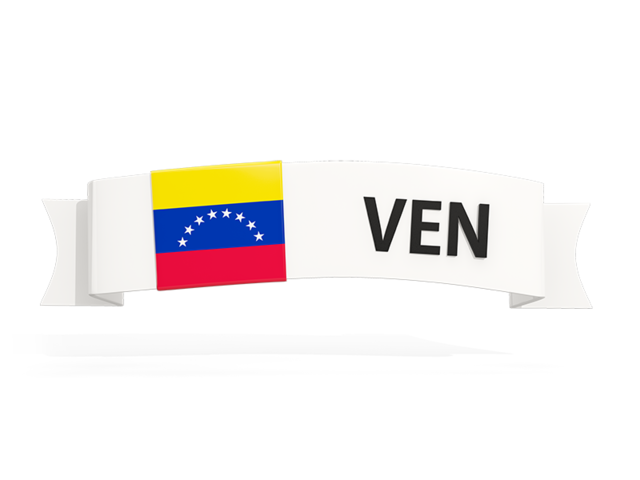 Flag on banner. Download flag icon of Venezuela at PNG format