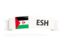 Western Sahara. Flag on banner. Download icon.