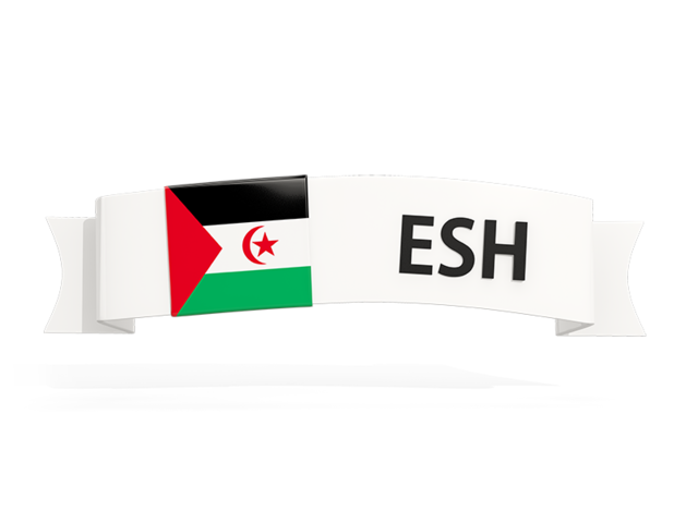 Flag on banner. Download flag icon of Western Sahara at PNG format
