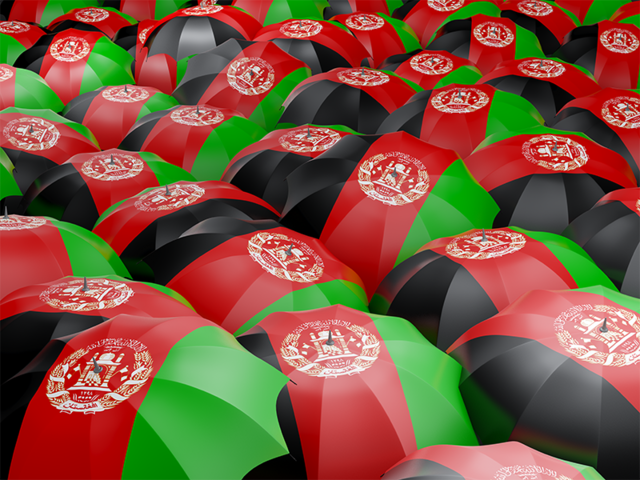 Флаг на зонтиках. Скачать флаг. Афганистан