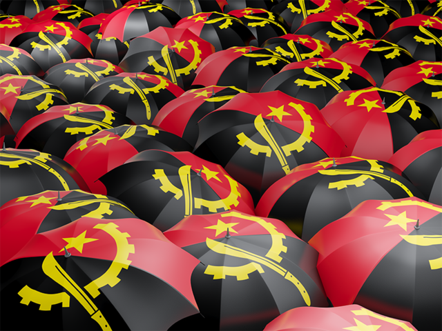 Flag on umbrellas. Download flag icon of Angola at PNG format