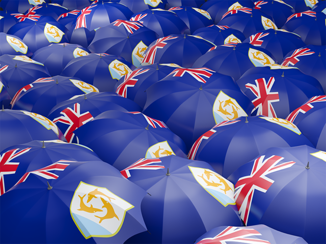 Flag on umbrellas. Download flag icon of Anguilla at PNG format