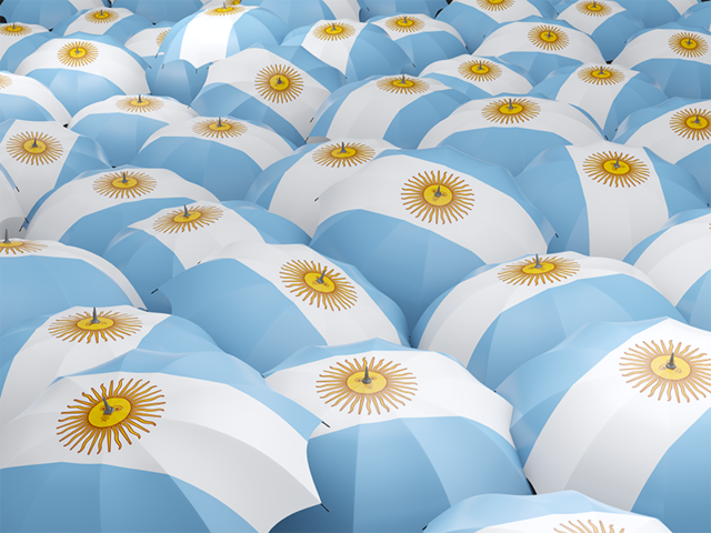 Flag on umbrellas. Download flag icon of Argentina at PNG format