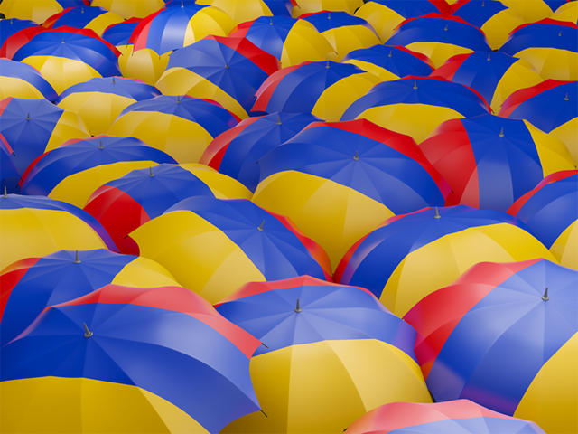 Flag on umbrellas. Download flag icon of Armenia at PNG format