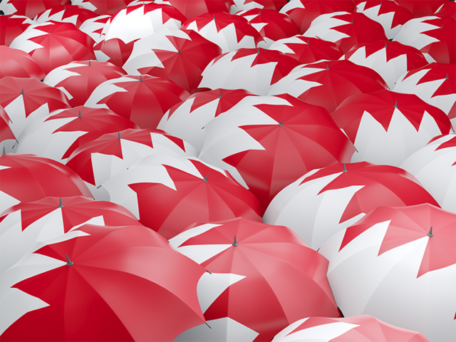 Флаг на зонтиках. Скачать флаг. Бахрейн