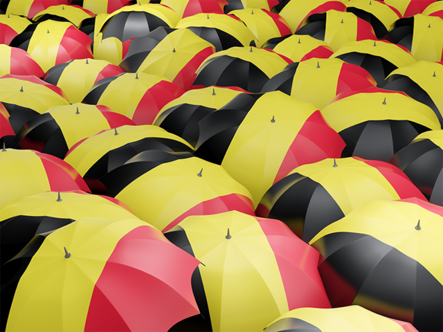 Flag on umbrellas. Download flag icon of Belgium at PNG format