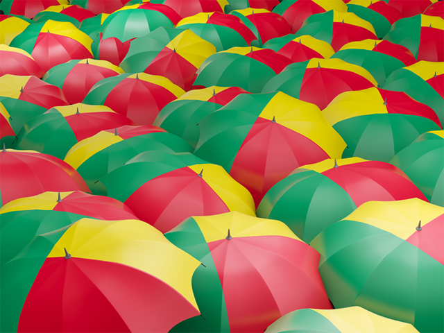 Flag on umbrellas. Download flag icon of Benin at PNG format