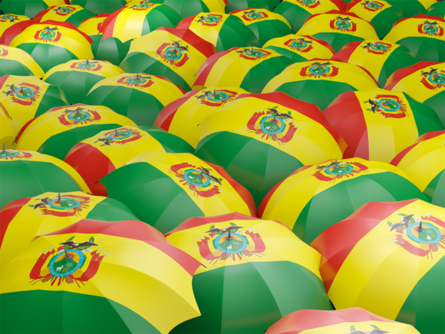 Flag on umbrellas. Download flag icon of Bolivia at PNG format