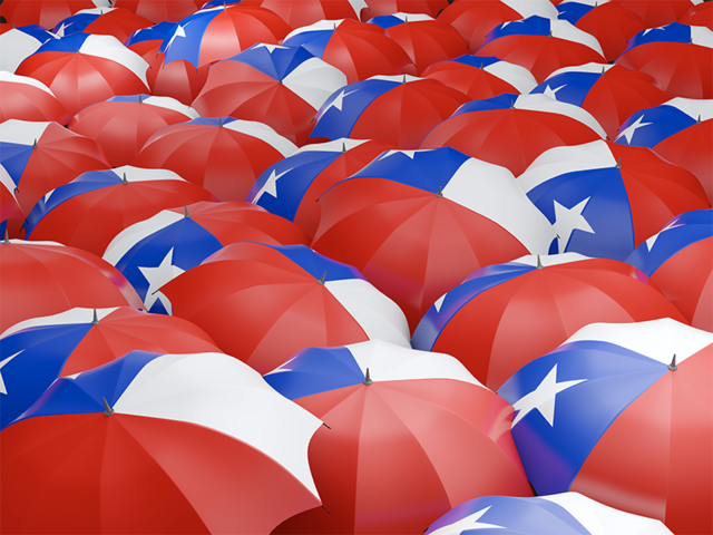 Flag on umbrellas. Download flag icon of Chile at PNG format