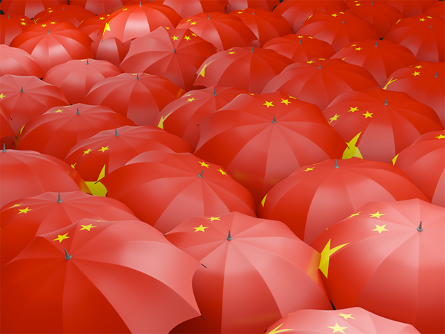 Flag on umbrellas. Download flag icon of China at PNG format