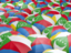 Comoros. Flag on umbrellas. Download icon.